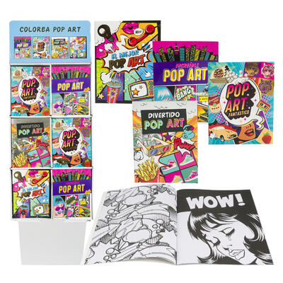 spanish pop art coloring book - 4 assortments -- 144 per case