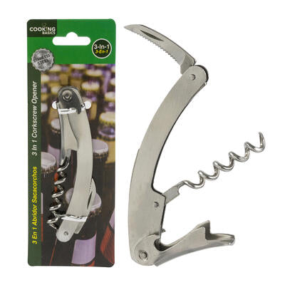 corkscrew bottle openers with knife - - home and garden -- 96 per case