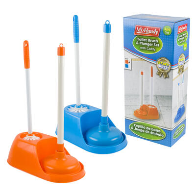mr. handy toilet plunger set - - assorted colors -- 10 per case