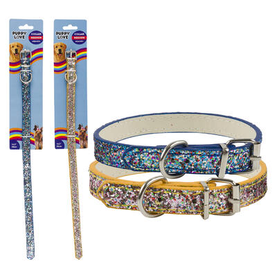 dog collar- 15 medium- 2 assorted colors -- 48 per case