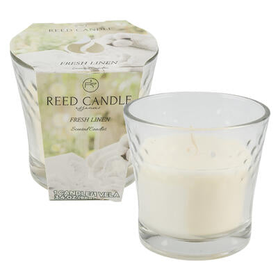 fresh linen scented candles - 3.4oz -- 12 per case