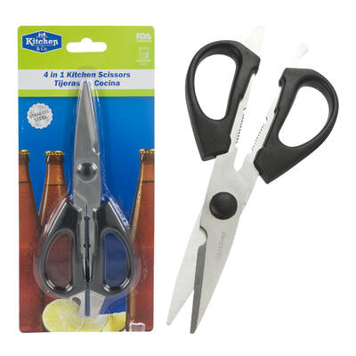 kitchen scissors - 8.25 in - black -- 48 per case