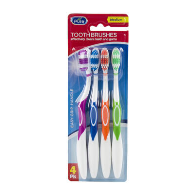4pk easy grip toothbrush - - -- 48 per case