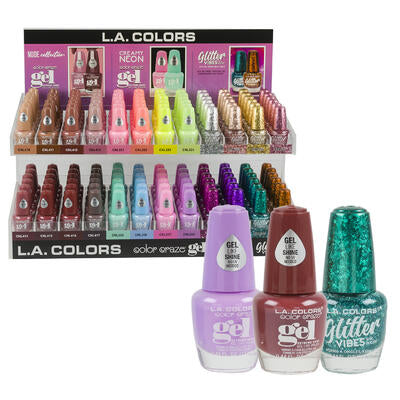 gel and glitter nail polish - 44oz - assorted colors -- 288 per case