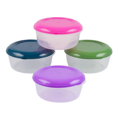 clear plastic containers with lids 3000ml - bulk -- 72 per case