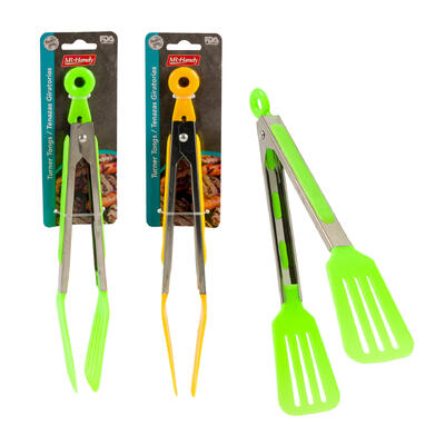 kitchen tongs - 9.4 in - assorted colors - bulk -- 48 per case