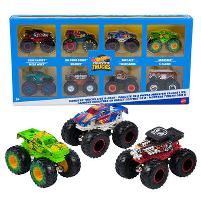 hot wheels 8pk monster truck gift set -- 4 per case