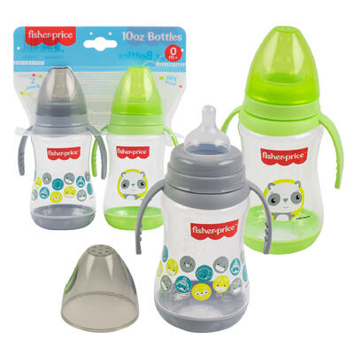 fisher price baby bottle w/ handles - 10oz - 2 pack -- 6 per box