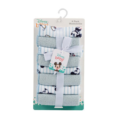 mickey mouse washcloth sets - 8 pack -- 24 per case