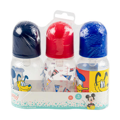 mickey & friends baby bottles 3 pack - 5oz - -- 12 per box
