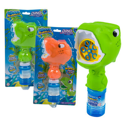 dino bubble blower - 4oz - 2 assortments -- 12 per case