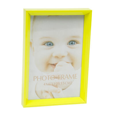 4x6 photo frame - yellow -- 48 per case