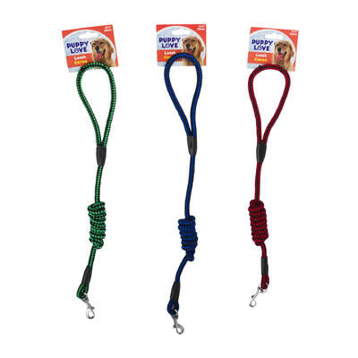 dog leashes - 3 assorted colors -- 48 per case