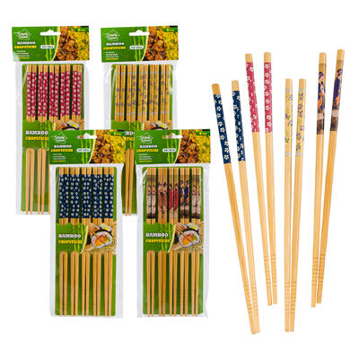 bamboo chopsticks 8.8 in - 4 assortments -- 48 per case