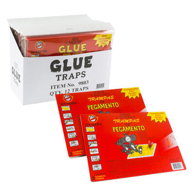 flat glue rat & mouse traps -- 12 per box