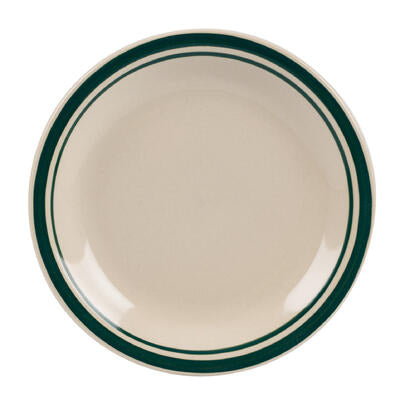 ceramic dessert plates - 7.5 - green -- 44 per case