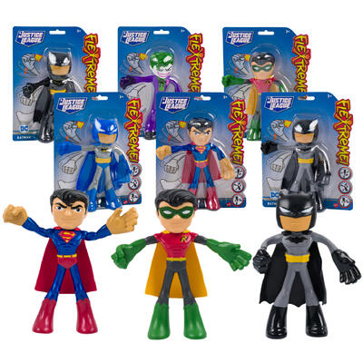 justice league bendy figurines 7 pack -- 12 per case