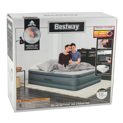 bestway air bed with built-in ac - queen size -- 1 per case
