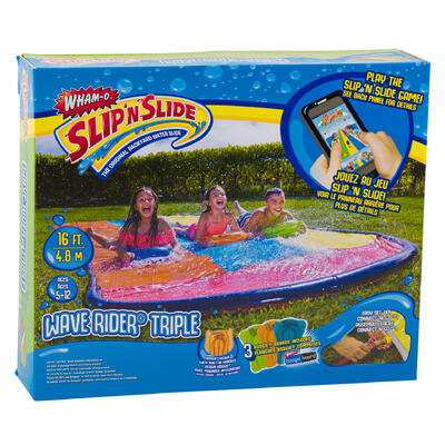 slip n slide triple racer water slide - 16 ft -- 3 per case