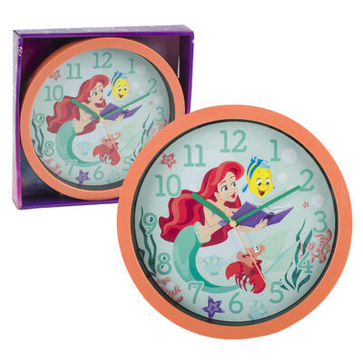 disney princess ariel wall clock - 10 inch -- 6 per case