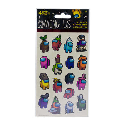 among us stickers - 4 sheets - -- 72 per box