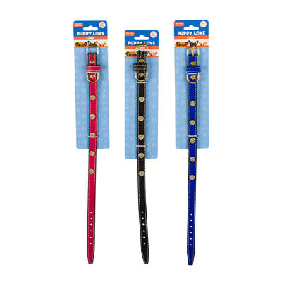 dog collars - 14.4 in - 3 assorted colors - 48 pack -- 48 per case