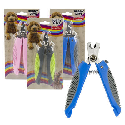 pet nail clipper - 5 inch - 3 colors - bulk -- 48 per case