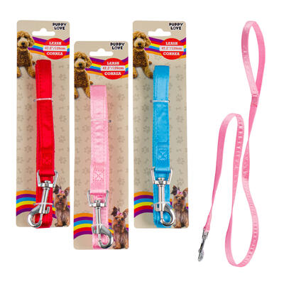 dog leashes - 3 assorted colors -- 48 per case