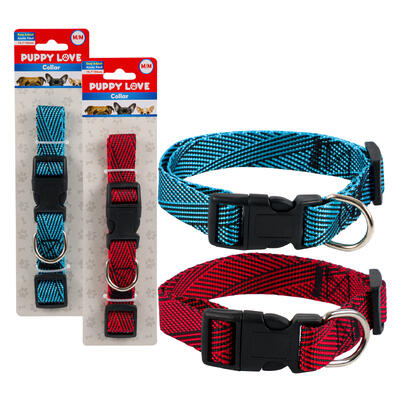 dog collars 19 inch - 2 assorted colors -- 48 per case