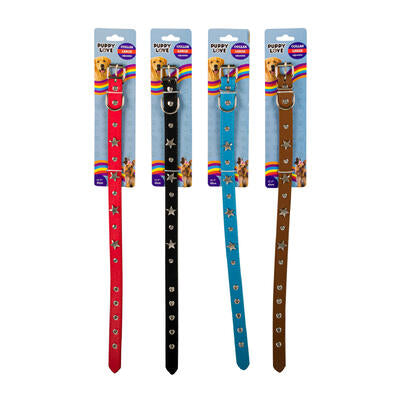 dog collar - 17.7 in - large - assorted colors -- 48 per case