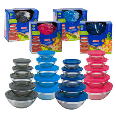 mr. handy glass bowl sets - 10pc - 4 assorted sizes -- 12 per case