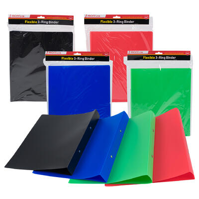 proffice 3-ring binder - assorted colors - bulk -- 60 per case