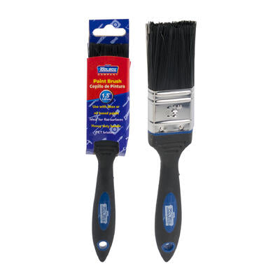 paint brushes with rubber handles - 1.5 inches -- 24 per box