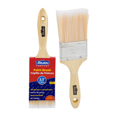 hardware paint brushes with wooden handle -- 24 per case