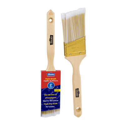 angle paint brushes with wooden handle - 24 pack -- 24 per case