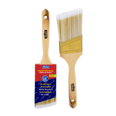 angle paint brushes with wooden handles - 2.5 in -- 24 per case