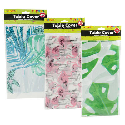 tropical design table covers - 84 x 54 -- 72 per case