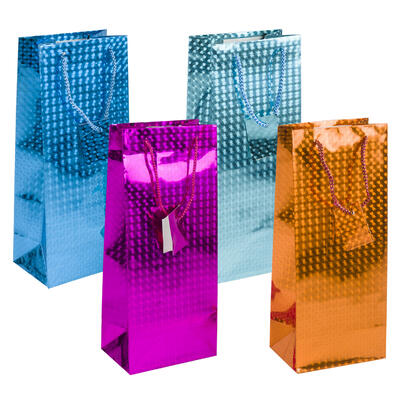 medium gift bags - 4 assorted colors -- 72 per case