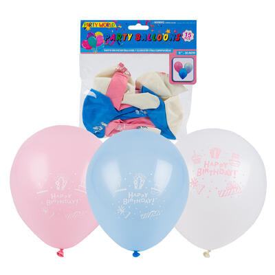 bulk birthday balloons - 12in latex -- 48 per case