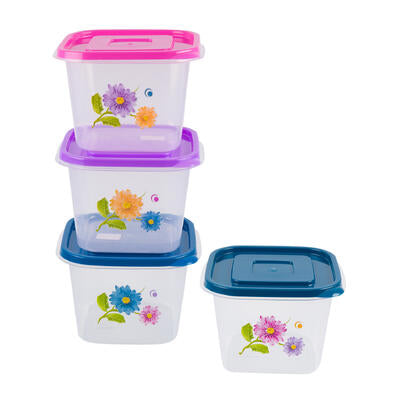 container- 101oz- flower print- 4 assortments -- 48 per case