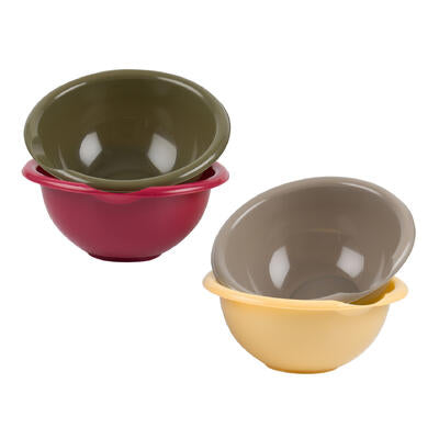 plastic mixing bowls 9.75 in diameter - 4 assortments -- 72 per case
