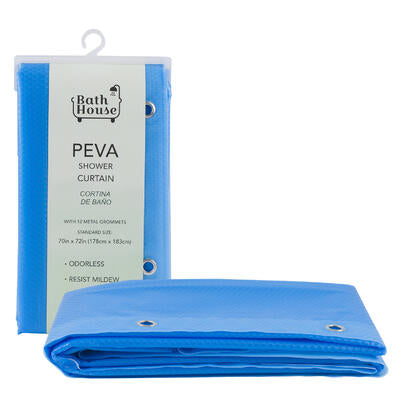 blue shower curtain 70x72 -- 24 per case