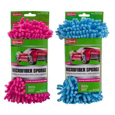 mr. handy auto cleaning sponge - 4 pack - 48/case - pink -- 48 per case