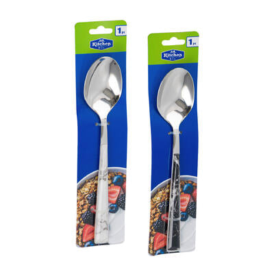 stainless steel spoons with marble handle -- 96 per case