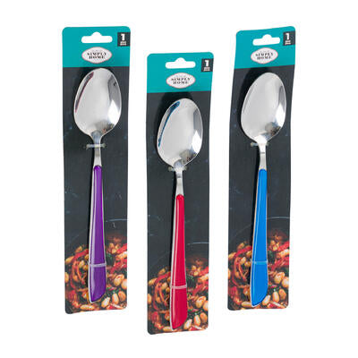 8 inch stainless steel spoon - bulk - -- 96 per case