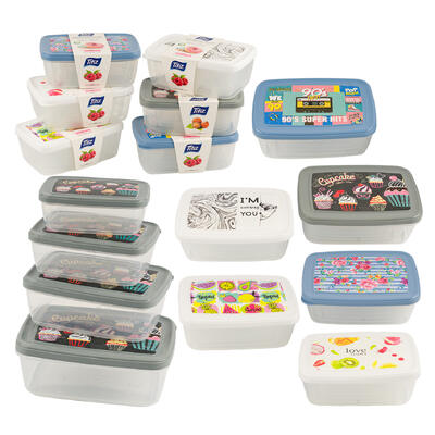 4pc titiz food containers - assorted -- 12 per case