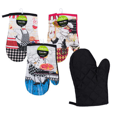 oven mitts - 10.5 in - 3 assortment -- 12 per box