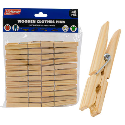 wooden clothes pins - 48 pack - -- 48 per case