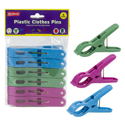 plastic clothes pins - mr. handy -- 48 per case