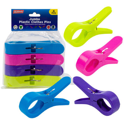 jumbo plastic clothes pins - mr. handy -- 48 per case